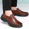 Модные мужские туфли из натуральной кожи 38-47, мягкие нескользящие резиновые мокасины, мужские повседневные туфли из натуральной кожи