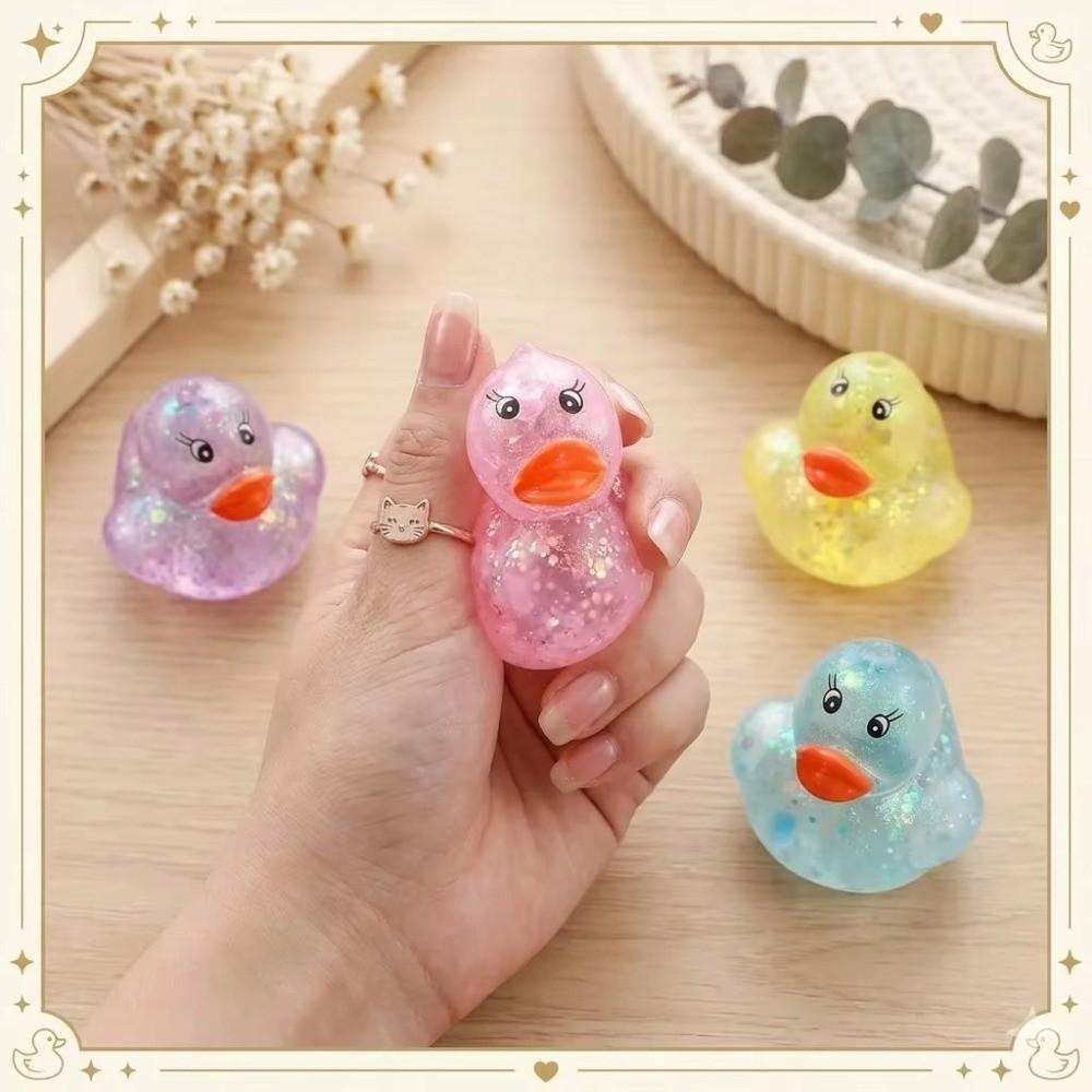 Soft Duck Squeeze Toy Random Color Decompression Toy Kawaii Style Stretch Stress Ball Party Gifts