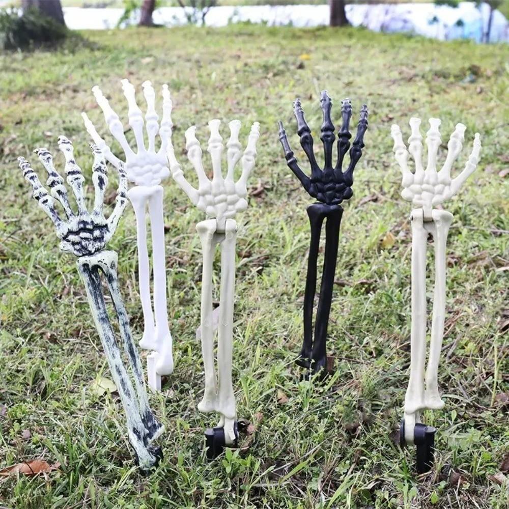 Plastic Skull Hand Decorations Life-Size Ghost Hand Yard Stakes Theme Party