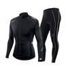 Men Women Long Sleeve Cycling Jersey Set Slim Fit Bike Shirt Pants Breathable Quick Dry Road Mountain Biking