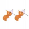 Women's Earrings 3D Animal Models Dog Corgi Jewelry Gift