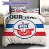 Custom Name FC Hansa Rostock Bedding,Quilt Set Quilt Cover Pillowcase Home Birthday Gift(1 * duvet cover + 2 * pillowcase, without core) -HE63
