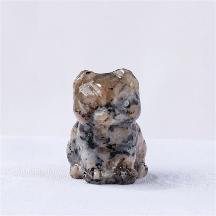 Изящная резная фигурка кошки из кристалла для удачи. Идеальный подарок для друга, детей