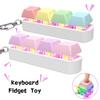 Keyboard Fidget Toy With Led Light Keyboard Fidget Keychain 4-in-1 Keyboard Decompression Button Stress Relief Fidget Gifts