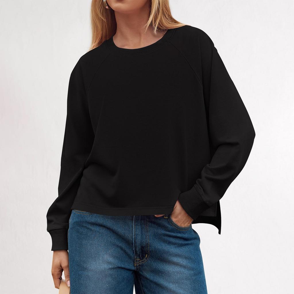 Women's Crewneck Sweatshirts Trendy Oversized Long Sleeve Tops Pullover Clothes