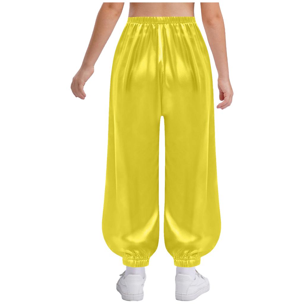Unisex Martial Arts Kung Fu Uniform Tai Chi Wing Chun Outfit Elastic Waistband Solid Pants