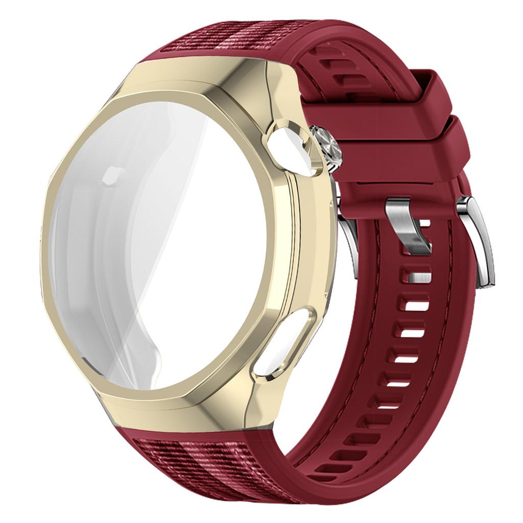 TPU Soft Case+Silicone Sport Woven Bracelet Band With TPU Protector Bumper Shell Cover For Huawei GT6 Pro 46mm