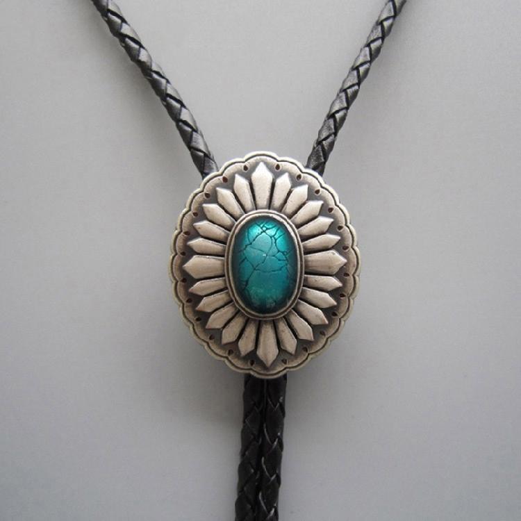 Ретро Рубашечная Цепочка Боло Шнурок Кожаное Ожерелье Галстук для Стильных Мужчин