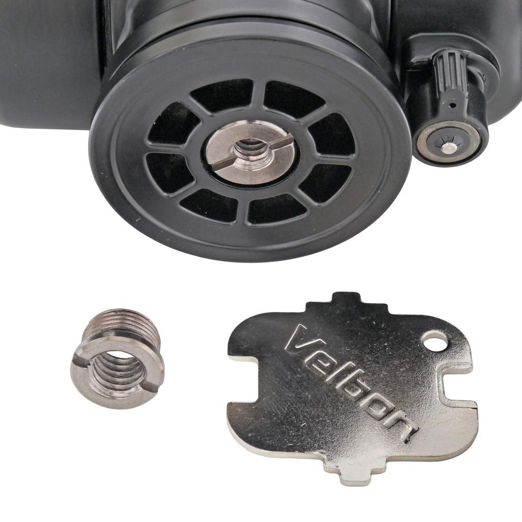 Velbon Fluid Head Medium Size Base Diameter 51mm For Video Shooting Compatible with Slide Quick Shoe Made of Magnesium 469946 Black FHD-66A