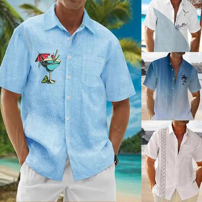 Повседневная праздничная рубашка с лацканами для мужчин и женщин с 3D-принтом, модные рубашки с короткими рукавами, на пуговицах, уличная одежда, свободные размеры, унисекс