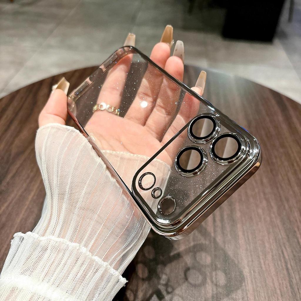 Чехол-блестяшка для iPhone 17 Pro Max и 17 Air с защитой объектива - Дизайн «Сияющее Звездное Небо»