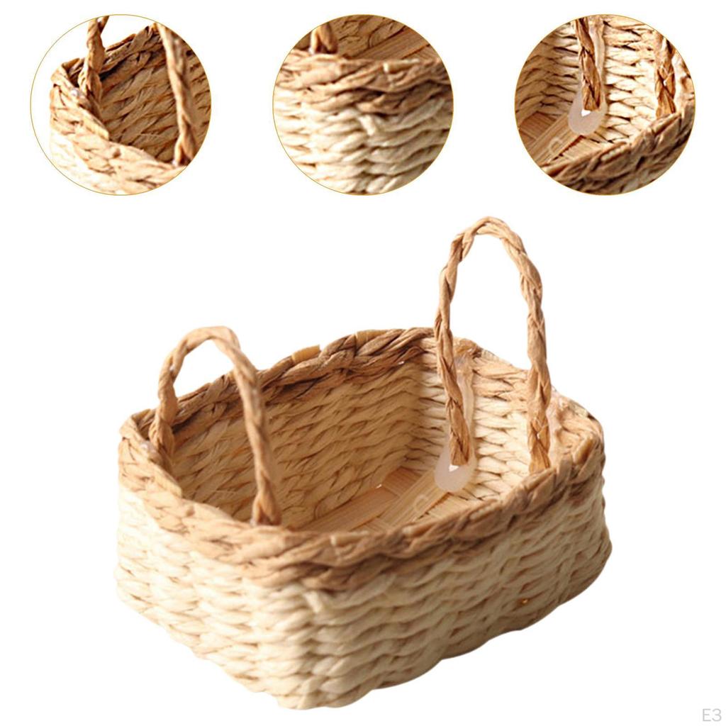 Аксессуар для кукольного домика 1/12, Корзина для хранения, для DIY декора кухни