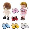 1 Pair 5.5*2.8cm ob11 Doll Sandals Handmade OB11 Leather Shoes 12 BJD Doll PU Shoes  14 Inch Doll
