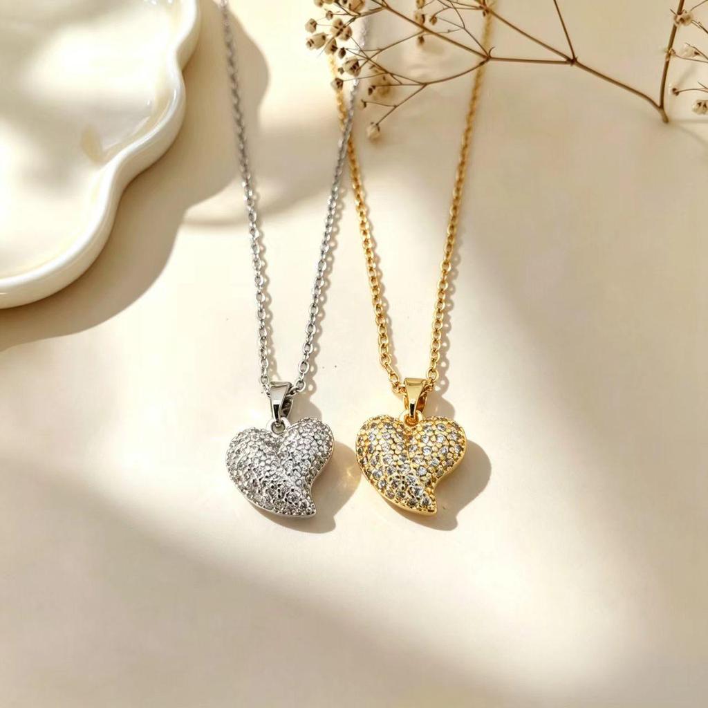 Cross Heart Luxury Necklace: Elegant Pendant for Women - Niche Design Sweater & Clavicle Chain