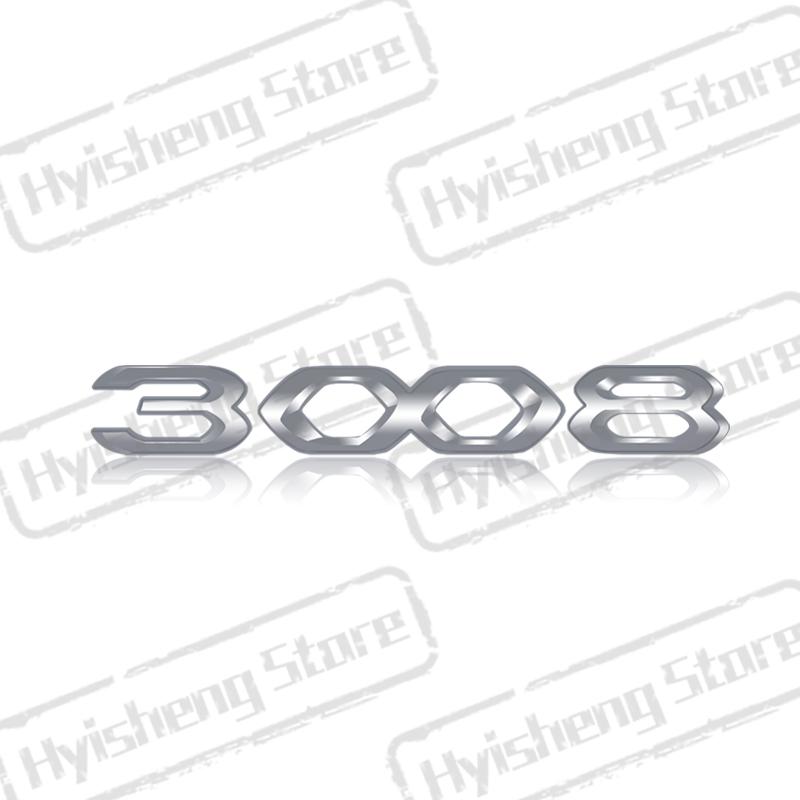 Metal Car Styling For New 2008 3008 4008 5008 Tricolor Blue White Red Sticker Front Hood Badge Rear Trunk Body Emblem