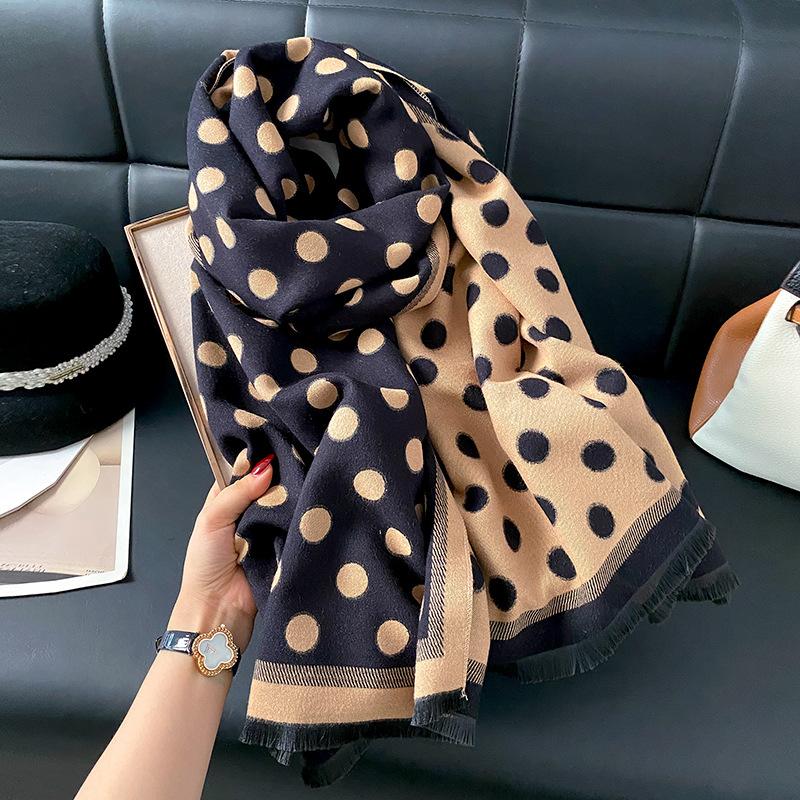 Luxury Brand Cashmere Women Floral Scarf Winter Warm Shawl and Wrap Bandana Pashmina Female Foulard Square Thick Blanket Poncho