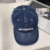 Синяя летняя стильная джинсовая бейсболка для женщин с широким козырьком, регулируемый размер