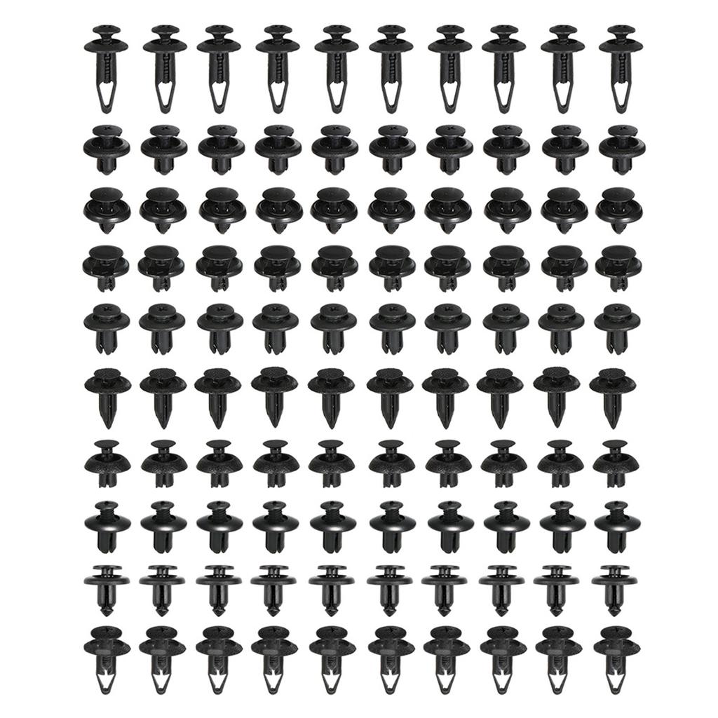 100 шт., крепежные зажимы, набор заклепок для багажника, автомобильный бампер, фиксатор крыла, крепеж для автомобильной промышленности