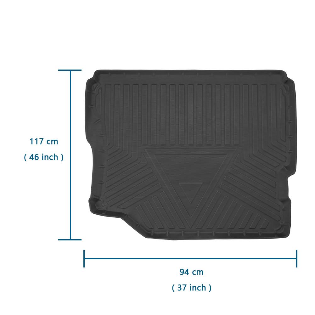 Подкладка для багажника, подходит для JEEP Wrangler JL 4-дверный 2018-2022 года, с сабвуфером в багажнике, коврик для пола в багажнике автомобиля, поддон для багажника