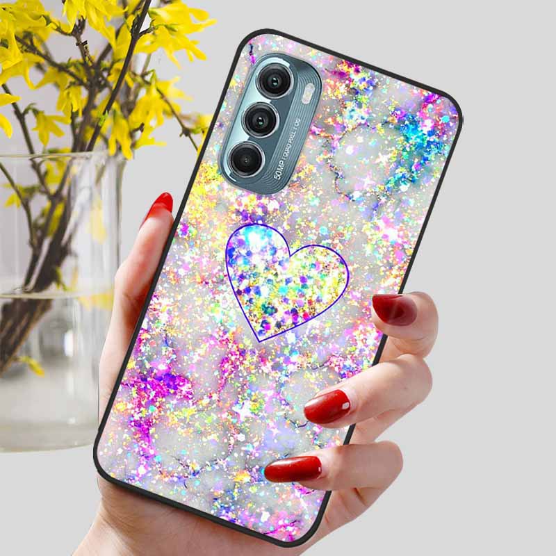 Fashion Lovely Cute Black TPU Silicone Phone Cover for Motorola Moto G Stylus 4G 5G 2022 Protect Soft Bumper Shells Coque Capa