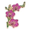 Elegant Orchids Enamel Brooch Featuring Exquisite Craftsmanship Flower Lapel Pin Women Jewelry Metal Texture for Women