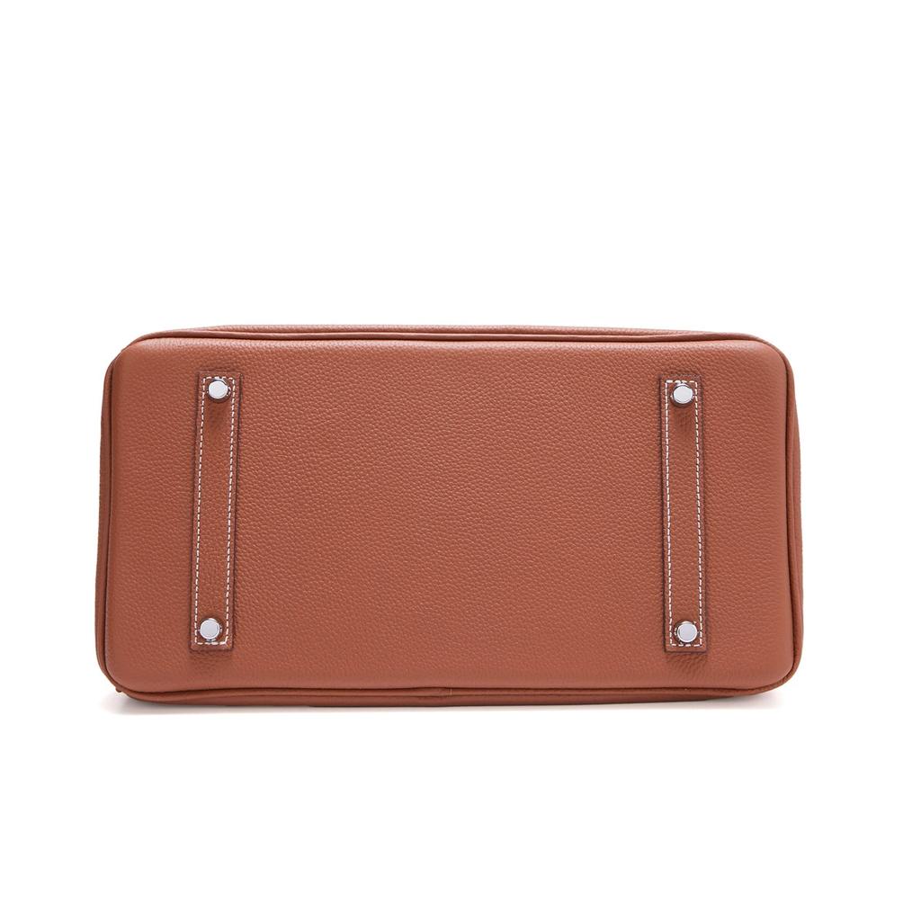 Новая серебряная пряжка металлическая платиновая сумка из натуральной кожи большая вместительная ручная женская сумка с узором личи верхний слой коровьей кожи сумка через плечо