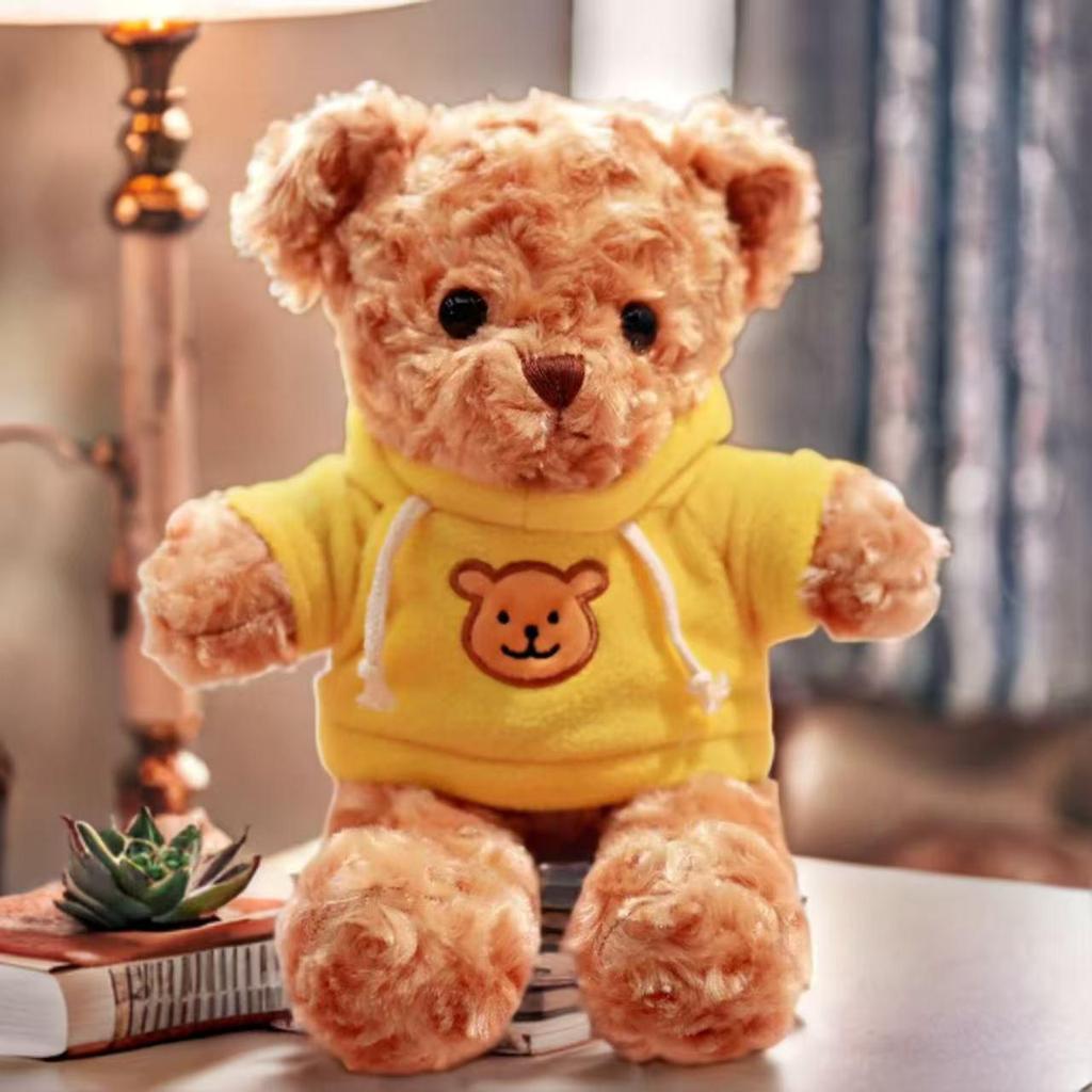 Plush Teddy Bear Gift Set: Birthday Ring Toss Doll & Sweater Bouquet, Perfect for Children's Day