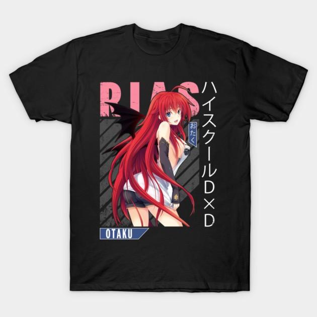 Рождественская футболка с Риас Гремори High School Dxd Риас Гремори Ваифу Футболка Черная V6