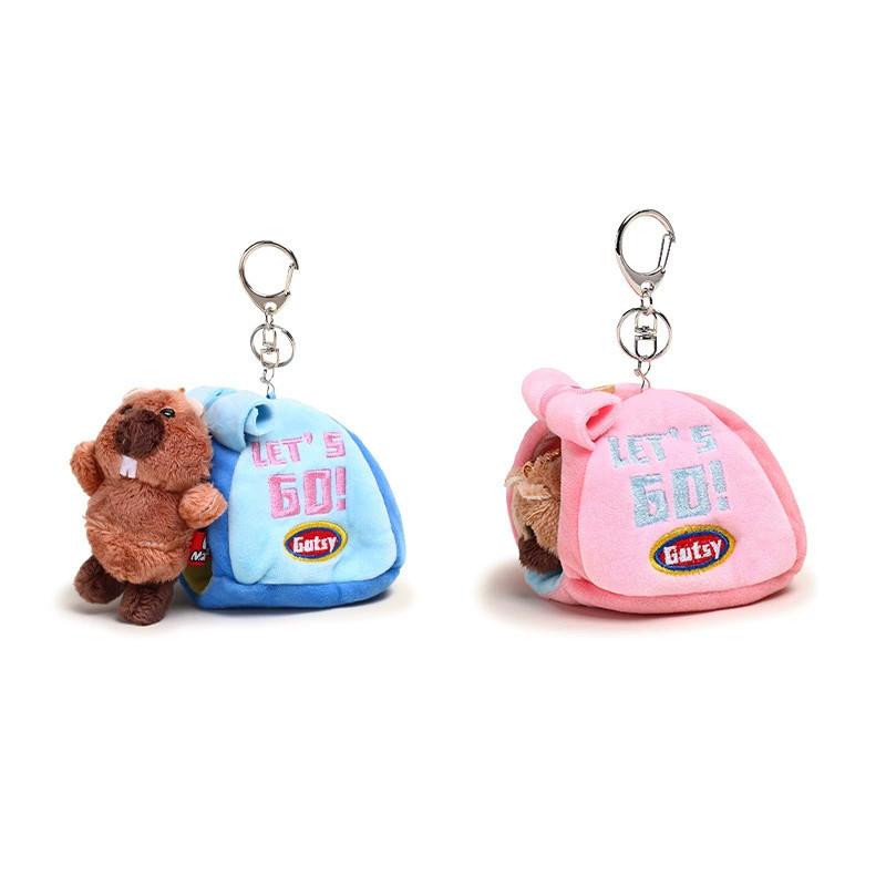 Marmot Plush Keychain Toy Stuffed Doll Backpack Pendant Decoration Gift Kids