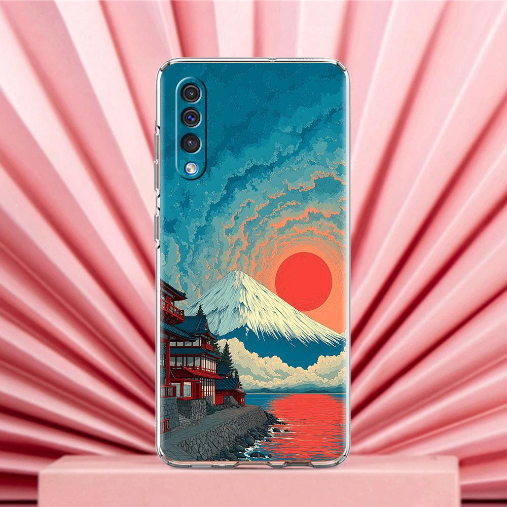 Чехол для Samsung A56 A36 A26 A24 A16 A14 A12 A32 A50 A70 A22 A40 A34 A54 A42 A52 5G A04s A06 Обложка Японский Стиль Искусство Япония