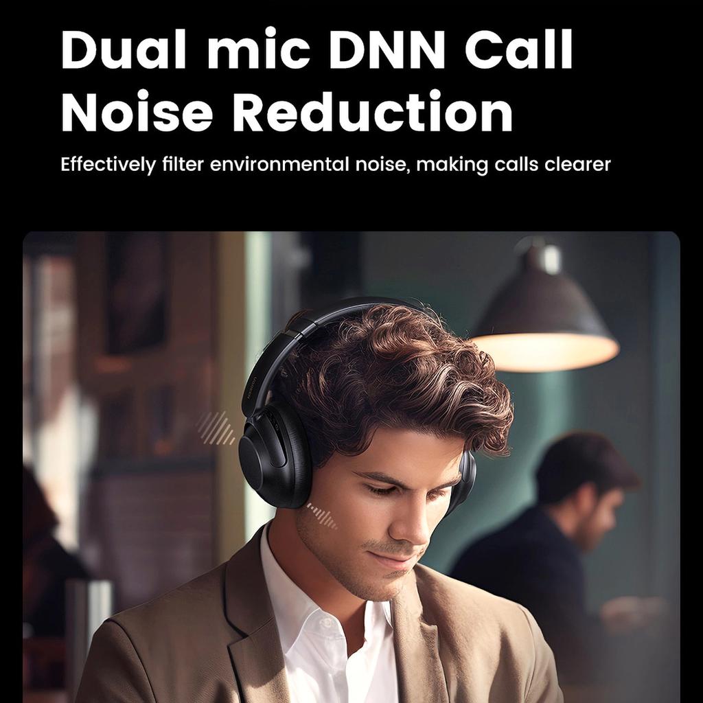 Ugreen Hp202 Hitune Max5 On-Ear Wireless Headphones With Hybrid Anc Noise Reduction - Black