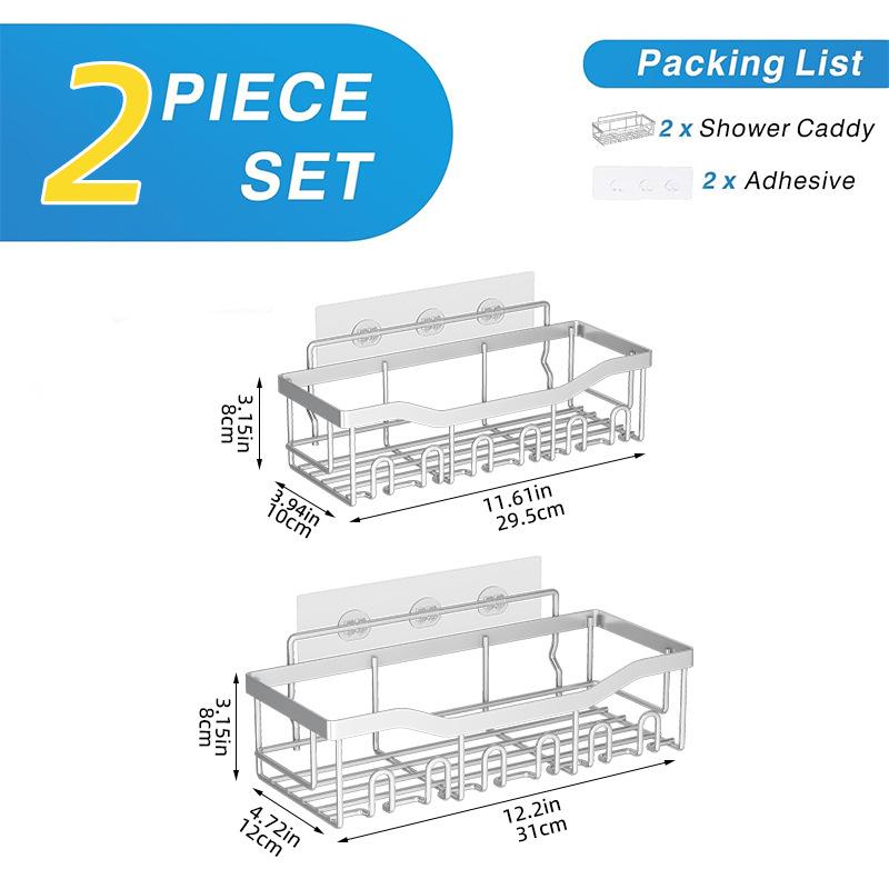 Настенная полка-органайзер для ванной комнаты без сверления