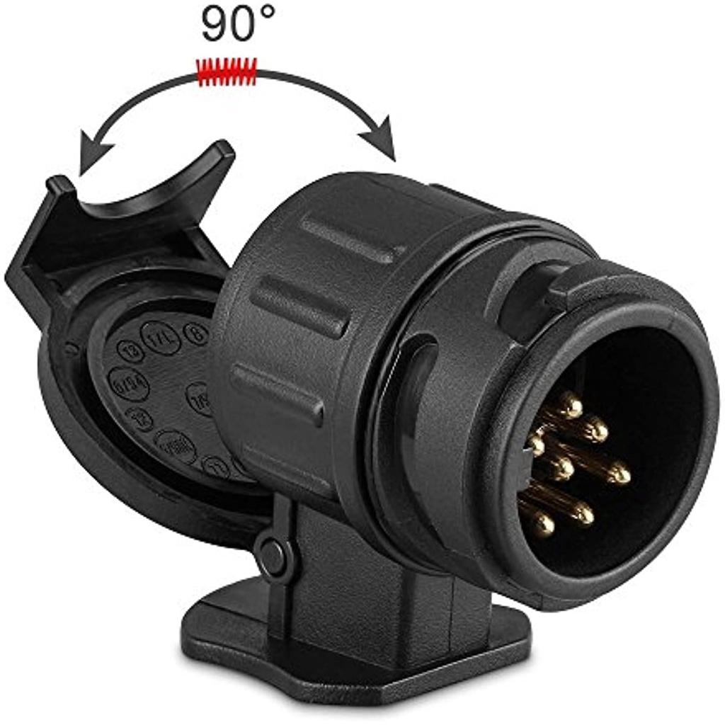 Переходник адаптера прицепа для автомобилей и прицепов 13-контактный на 7-контактный (Адаптер/прицепное устройство с 13-контактного автомобиля на 7-контактный прицеп)