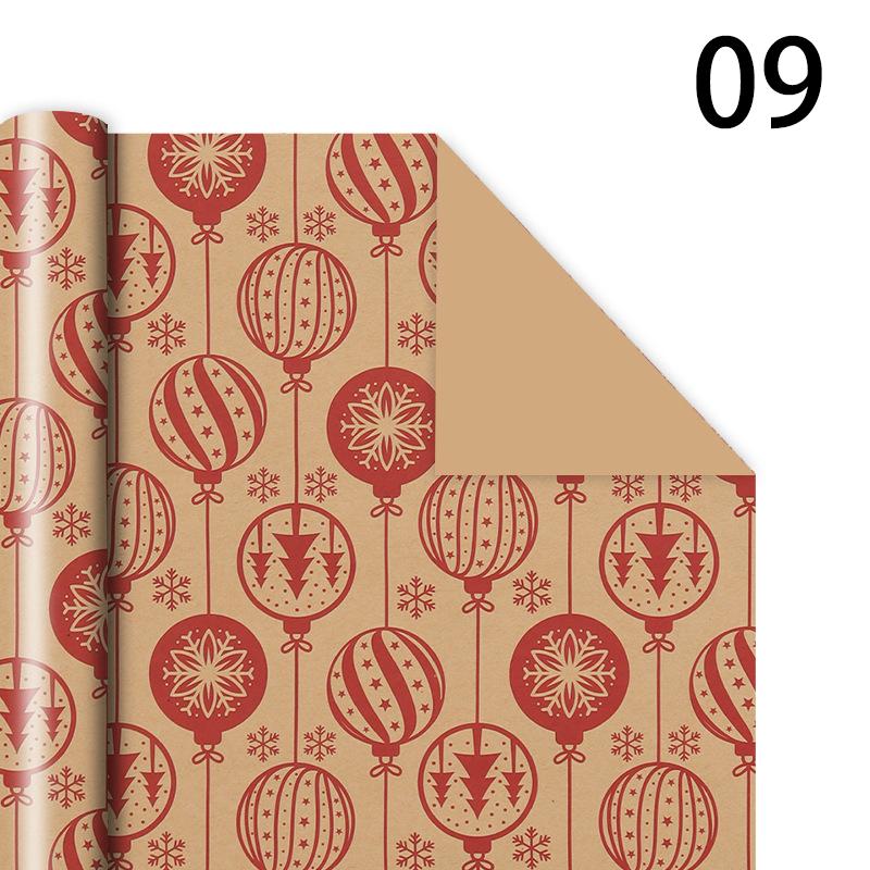 76x50cm Christmas Gift Wrapping Paper Birthday Party Wedding DIY Craft Paper Xmas Tree Snowflake Print Gift Box Packaging Papers