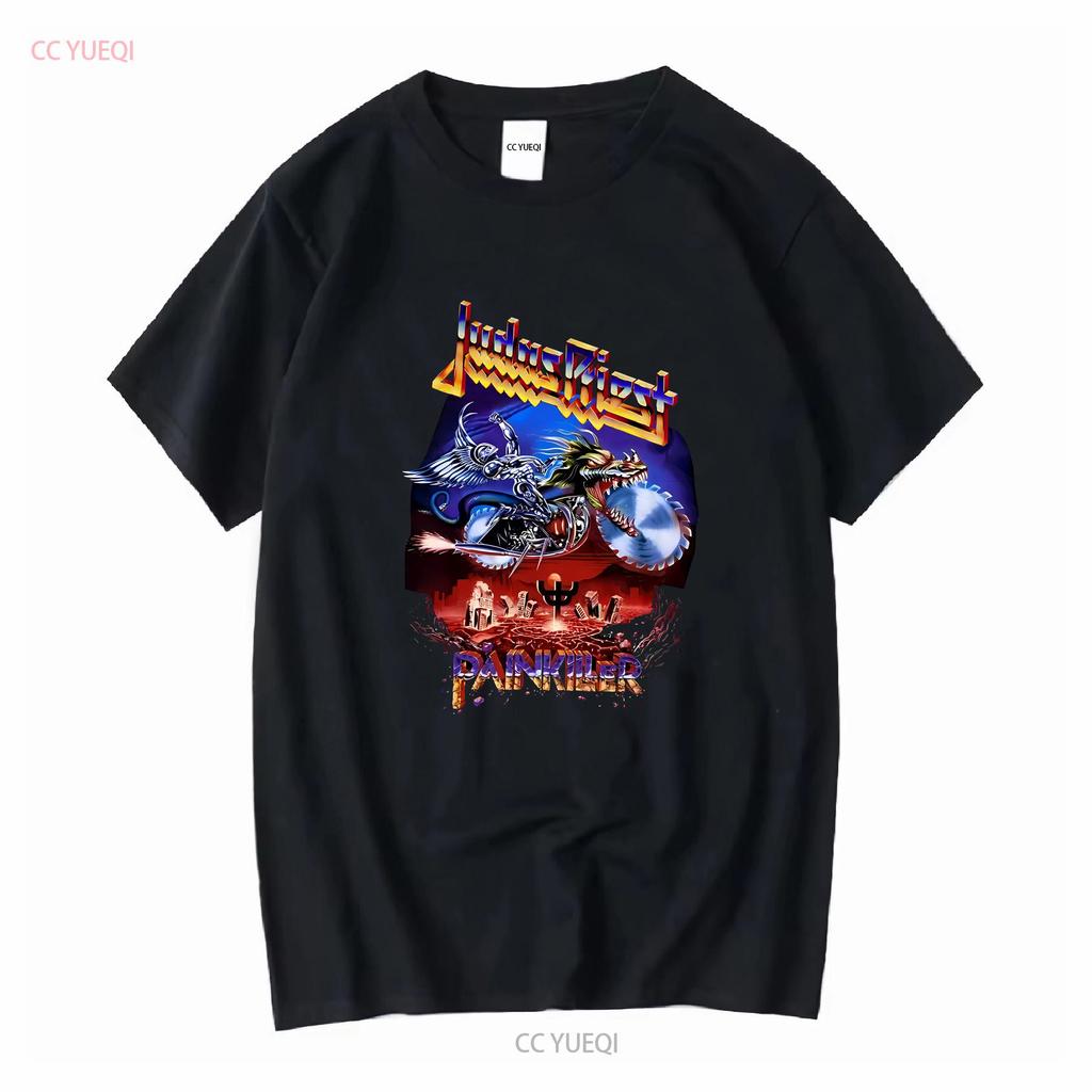 1990 Judas Priest Painkiller T Shirt Heavy Metal Band Double Sides S 5Xl long or short sleeves vintage Washed designer clothes