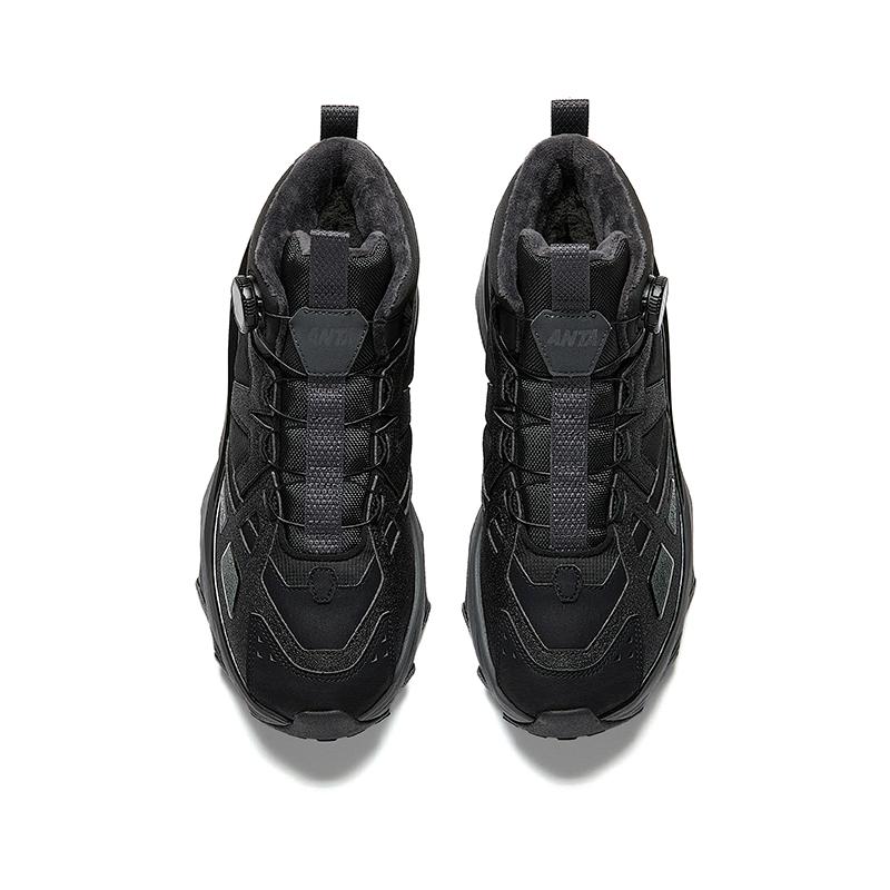 Anta Yueling 2-е поколение Флис Толстые Модные Универсальные Нескользящие Износостойкие Теплые Высокие Повседневные Ботинки Мужские Повседневные Ботинки Базовый-Черный 112618932-1