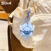 Cute Stitch And Angel Plush Doll Keychain Cartoon Fur Ball Bag Pendant Couple Toy Charm