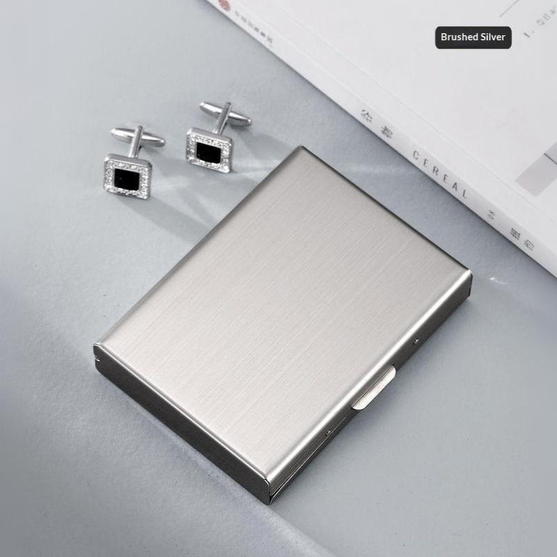 Металлический кейс для кредитных карт на 6/10 слотов, анти-RFID, из нержавеющей стали, тонкий держатель для путешествий, бизнес-карт, ID-карт, дебетовых карт
