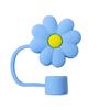 Silicone Straw Cap 10mm/0.4in Flower Shape Dust-Proof Insect-Proof Reusable Straw Tips Lids Funny Cartoon Tumbler Straw