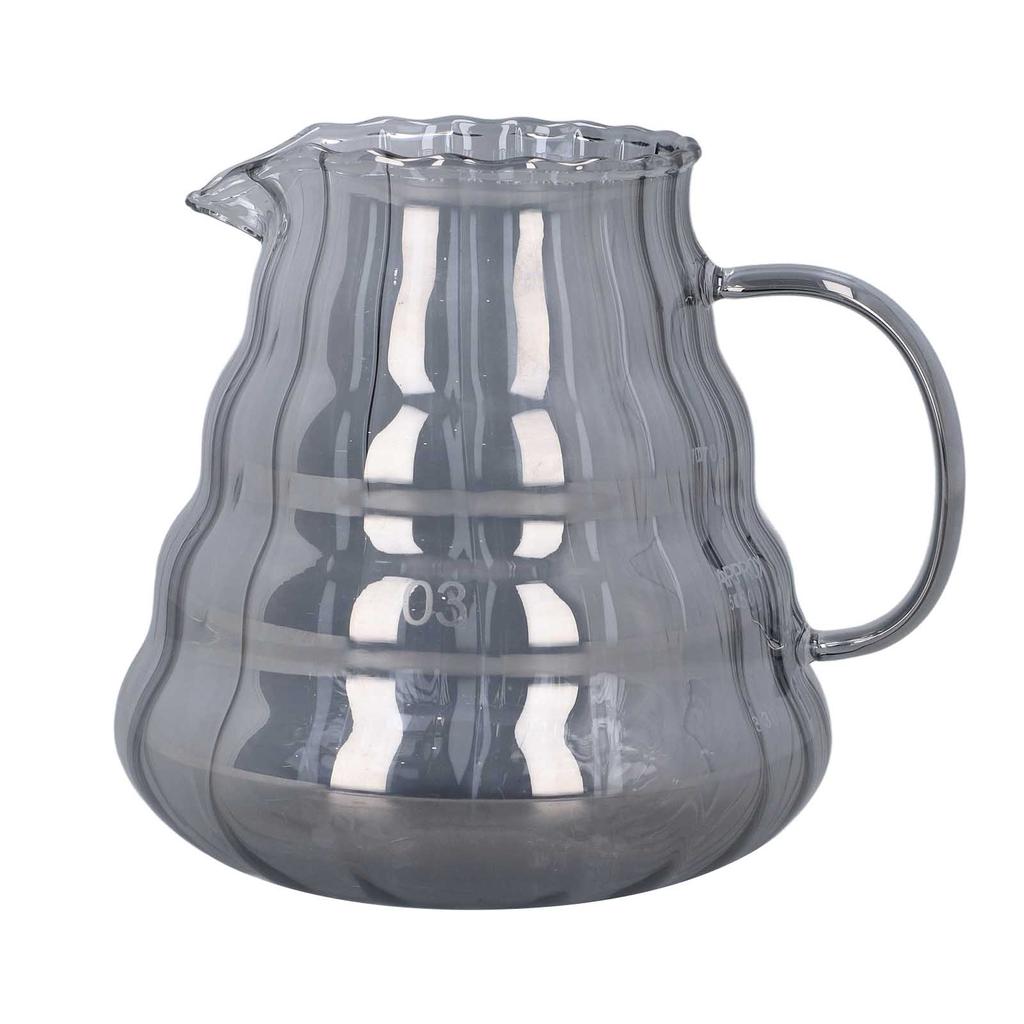 Стеклянный кофейный сервиз, гальванизированный серый полосатый стеклянный графин для кофе, кофейник с ручным капельным дозатором