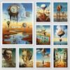 Abstract Surrealist Paintings Dali Surrealism Poster Canvas Prints Vintage Retro Surrealist Artwork Wall Art Decor for Home Room
