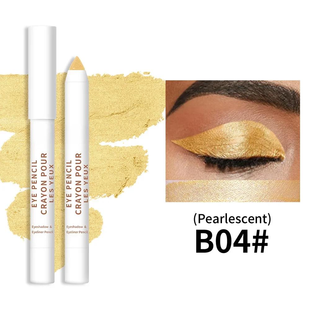 20-цветная цветная подводка для глаз с высокой пигментацией, перламутровый мерцающий металлик, дымчатая подводка для глаз в стиле панк, готика, стойкая