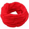 Winter Knitted Scarf Thickened Fleece Lined Warm Neck Warmer Cable Knit Pattern Soft Cozy for Cold Weather