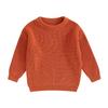 Go'dak O'g'il Qizlar Kuzgi Sviter 3M 6M 9M 12M 18M 24M 3Y 4Y 5Y Bir Rangli Trikotaj Uzun Qisma Dumaloq Yoqali Pullover Trikotaj Kiyim Qishki Toplar