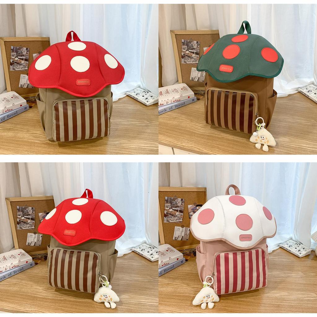 Fashionable Unisex School Bag With Mushroom Exterior Design
