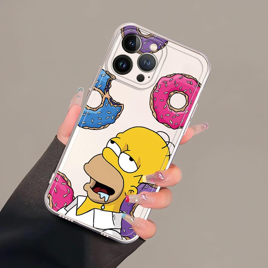 Милый чехол-бампер The S-simpsons для iPhone 17 Pro Max Air XR 16 11 12 Mini 13 Pro XS Max 7 8 14 Plus 15