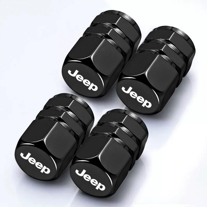 4Pcs Car Wheel Valve Air Core Cap Auto Tire Accessories For Jeep Wrangler Grand Cherokee Compass Wagoneer Gladiator Avenger JL ANT1