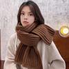 Couple Winter Scarf Warm Thick Knitted Long Scarf Solid Color Soft Large Wrap Outdoor Indoor Cold Weather Neck Warmer