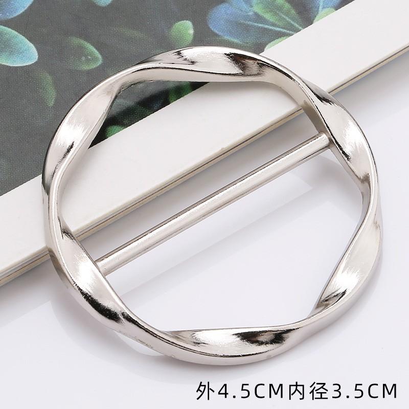 Металлическая пряжка с узлом, жемчужно-ромбовидная угловая пряжка, пряжка на талии футболки, пряжка для шарфа