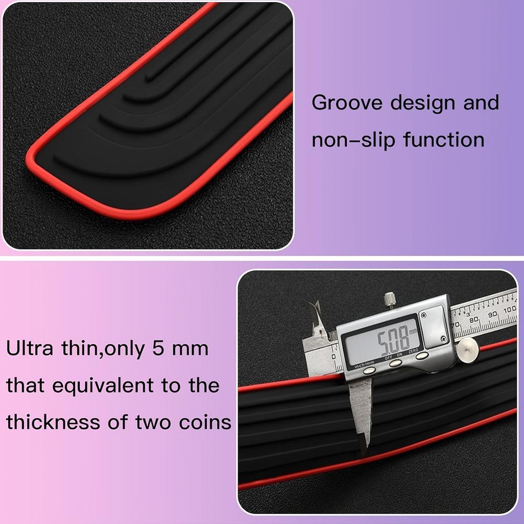 4 шт. Резиновые накладки на пороги - Прочные, устойчивые к царапинам и пыли коврики для пола автомобиля и внедорожника, универсальные, защита салона от царапин